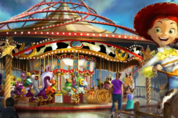 Jessie's Critter Carousel Disney Ride Sketch